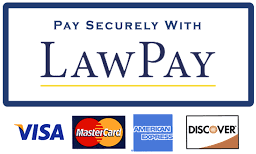 A sign that says pay securely with Law Pay