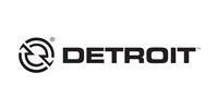 Detroit logo with a circular design and arrows, and the word 