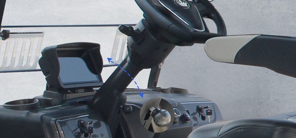 A close up of a steering wheel and dashboard of a vehicle.
