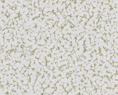 White fabric with a scattered pale green floral pattern
