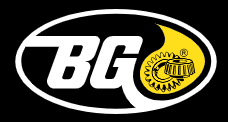 BG logo in white on black with a yellow circular emblem on the right