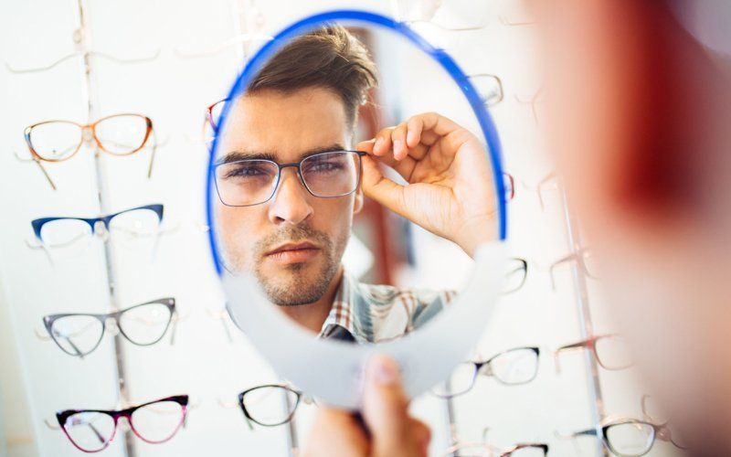 Man wearing beautiful eye glasses