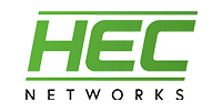 The HEC Networks logo, featuring bold green capital letters 