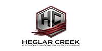 Heqlar Creek HVAC logo with red and gray hexagon “HC” emblem and black text