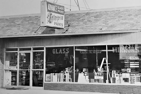 Old photo of storefront