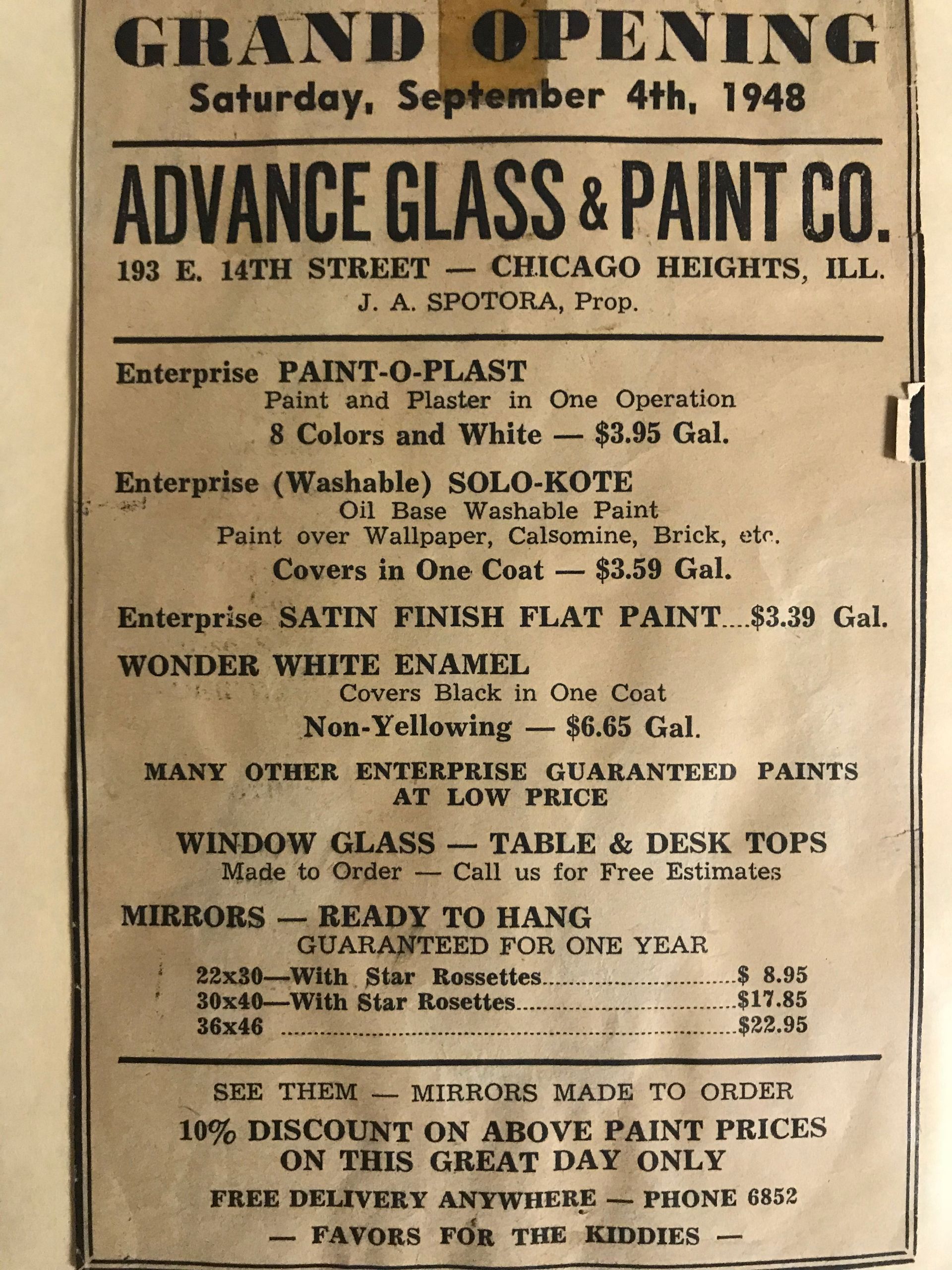 grand opening poster 1948