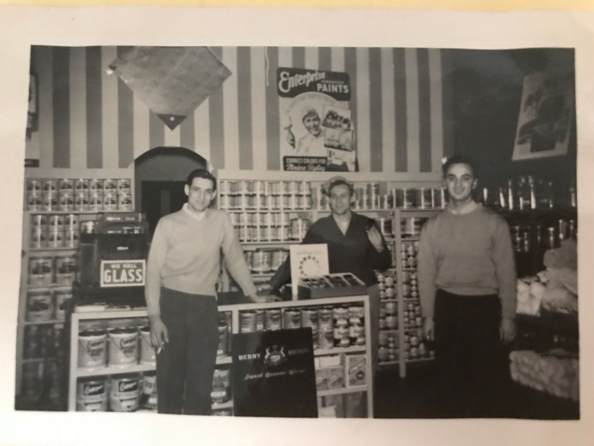 three men inside the store