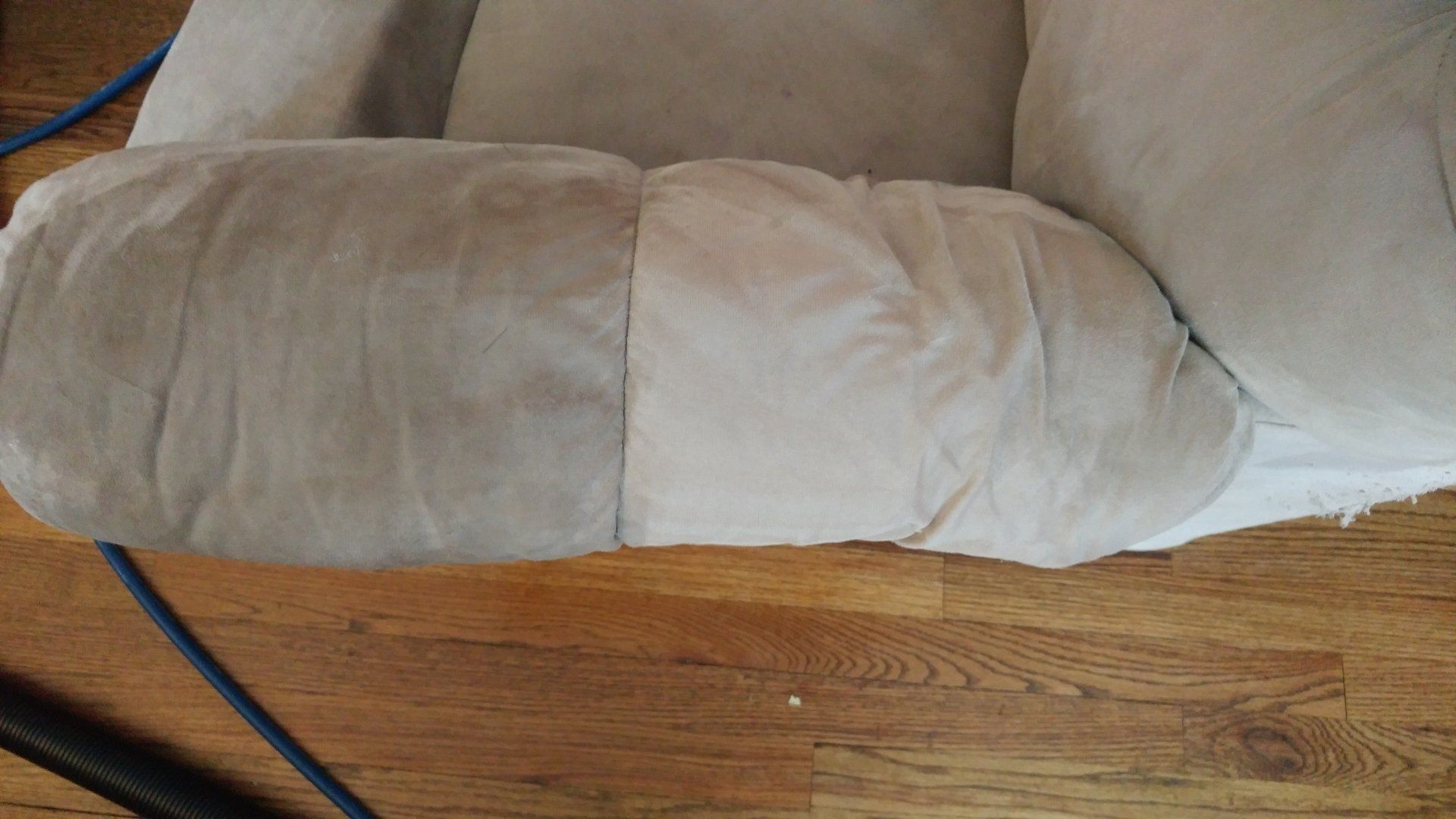 before upholstery cleaning