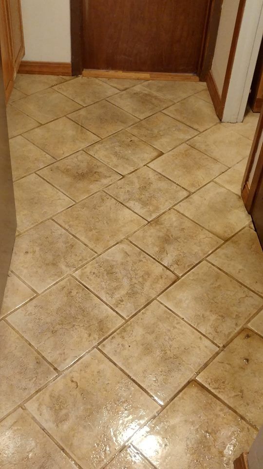 before tile cleaning