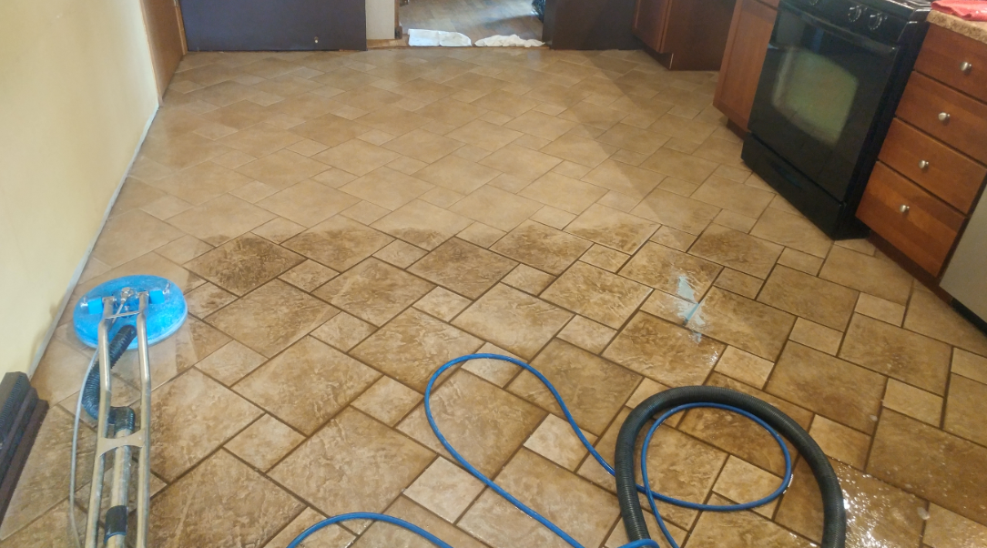 before and after tile cleaning