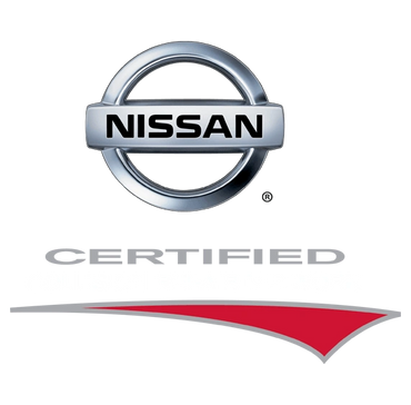 A nissan certified logo on a white background