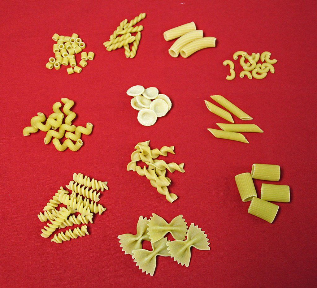 Different kinds of pasta