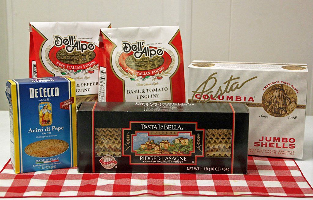 Different kinds of pasta