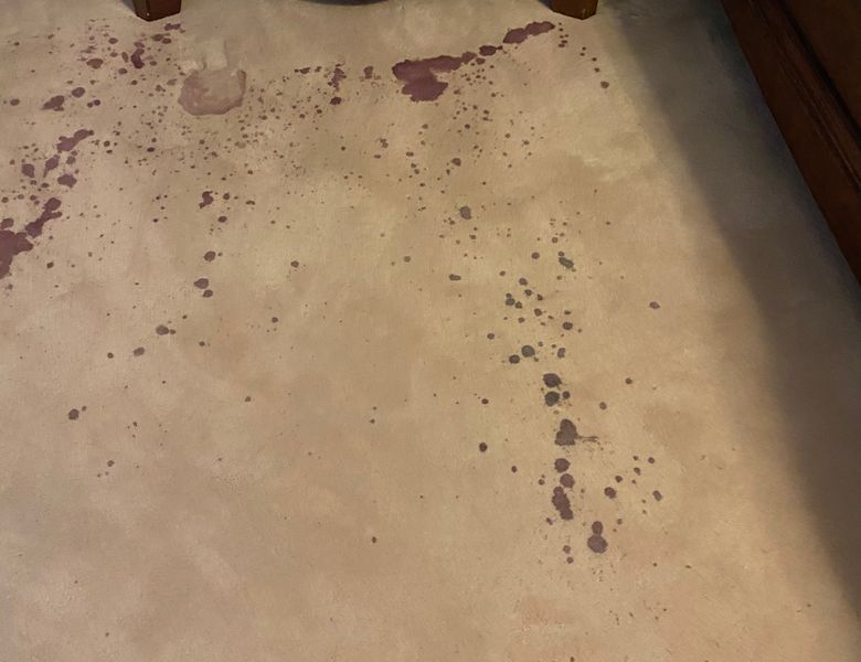 red wine stain