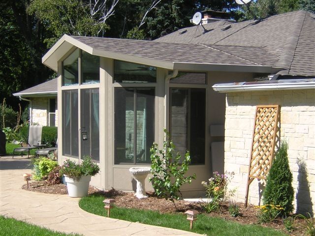 A house with a walkway leading to it
