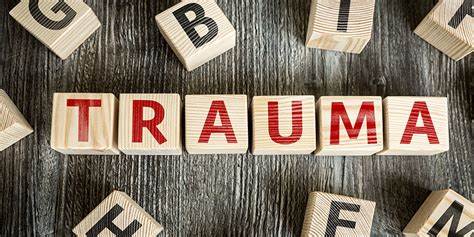 An illustration depicting different forms of trauma, including both 'big T' and 'little t' traumas.