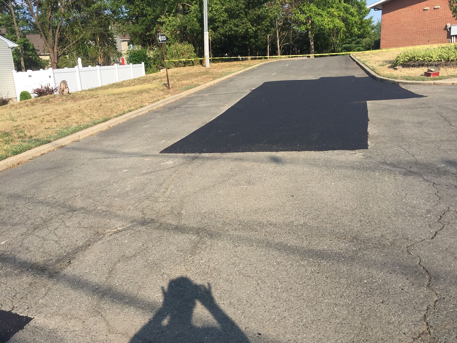 Blacktop driveway paving