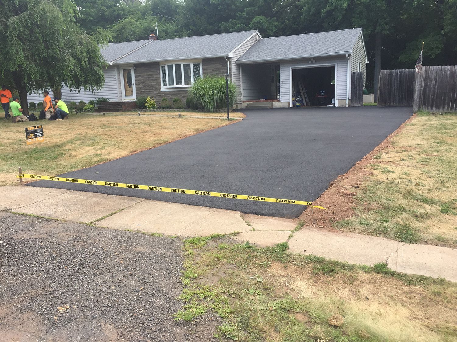 Paved driveway