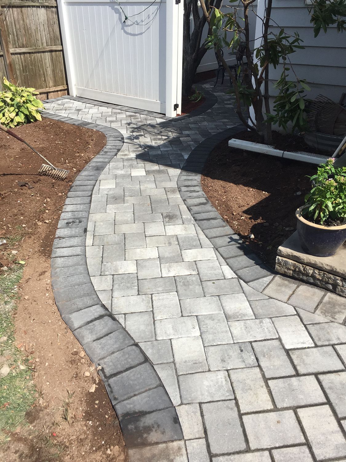 Stamped walkway