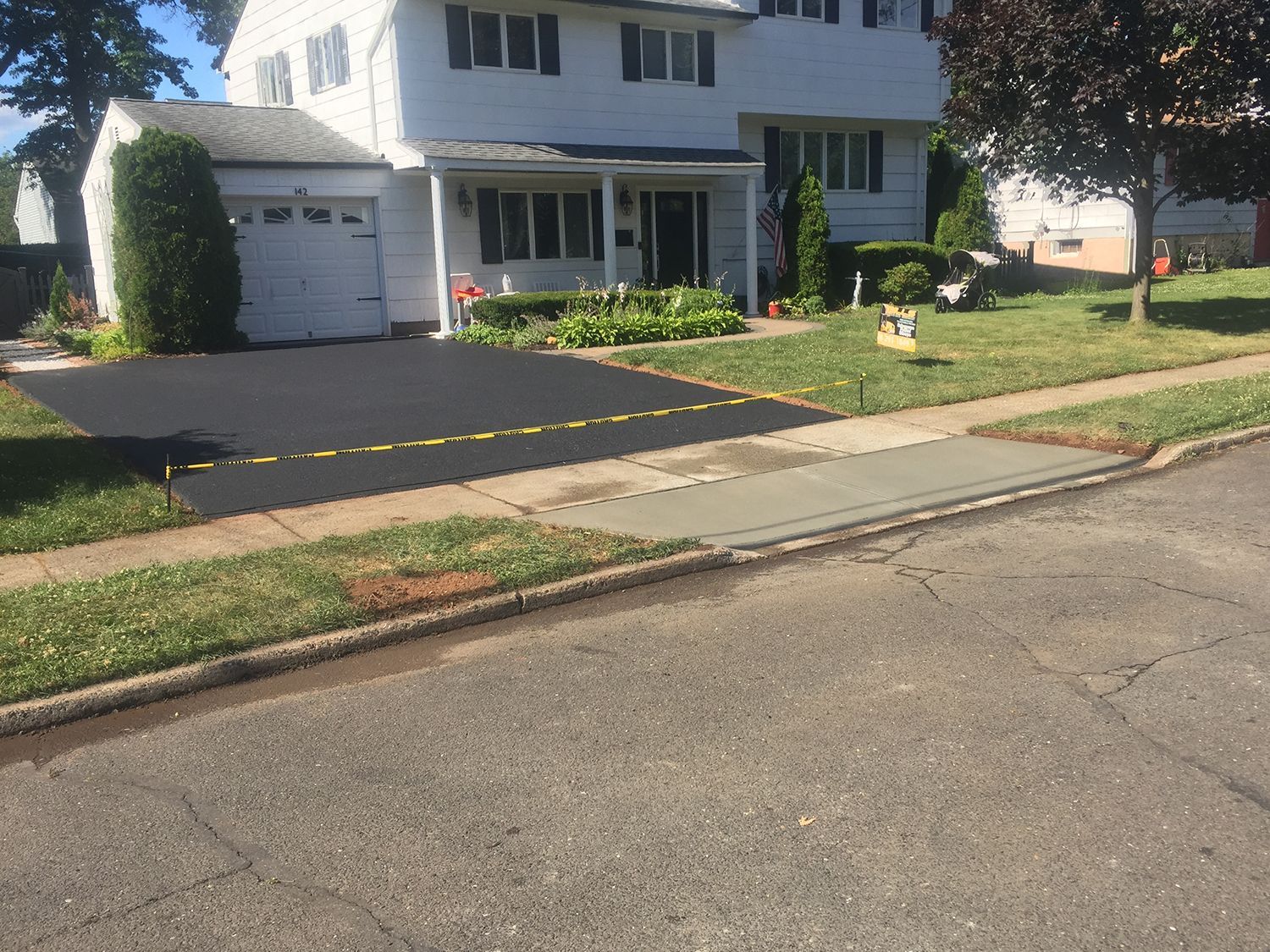 Blacktop driveway