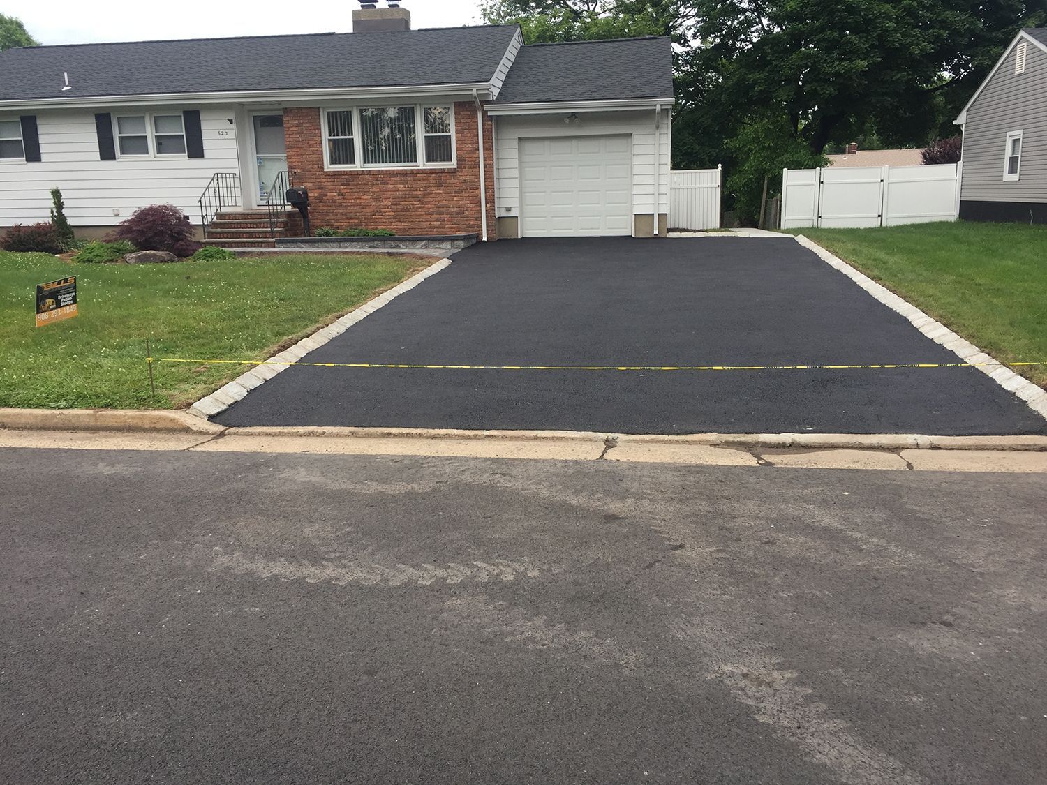 Blacktop driveway