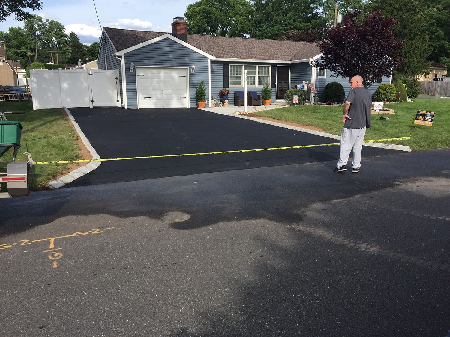 Blacktop driveway
