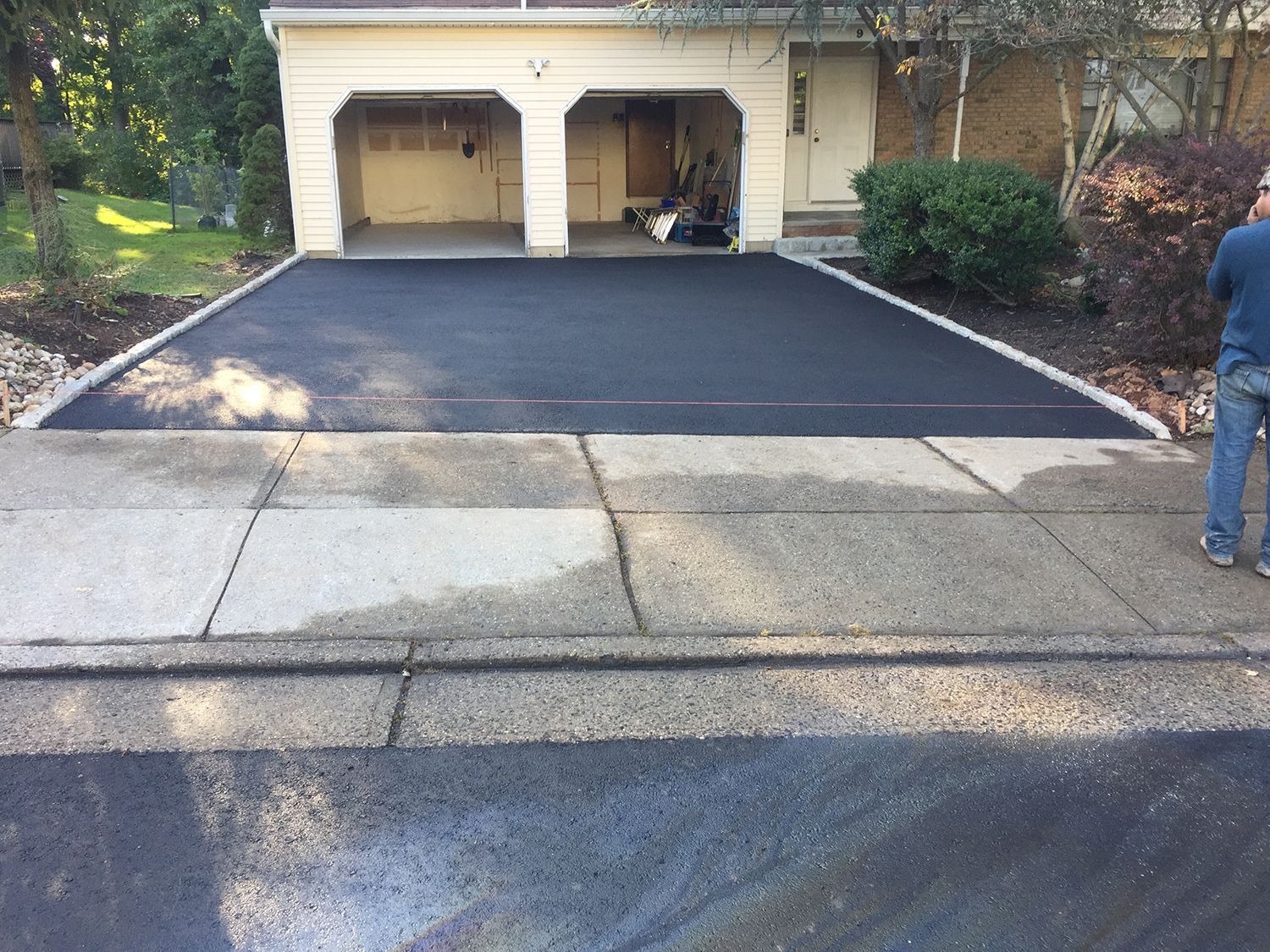 Blacktop driveway