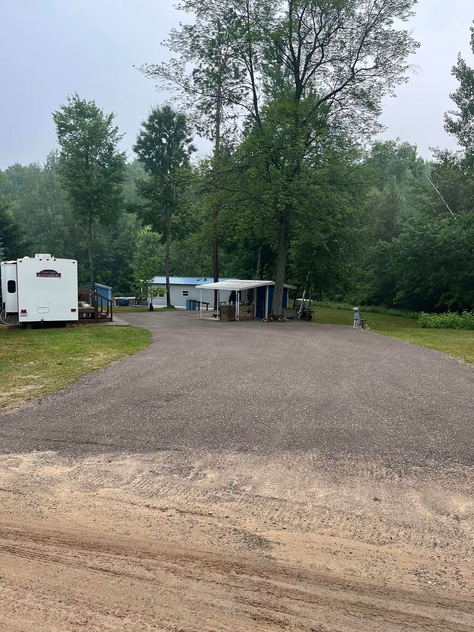 Gravel Driveway at a campground. 