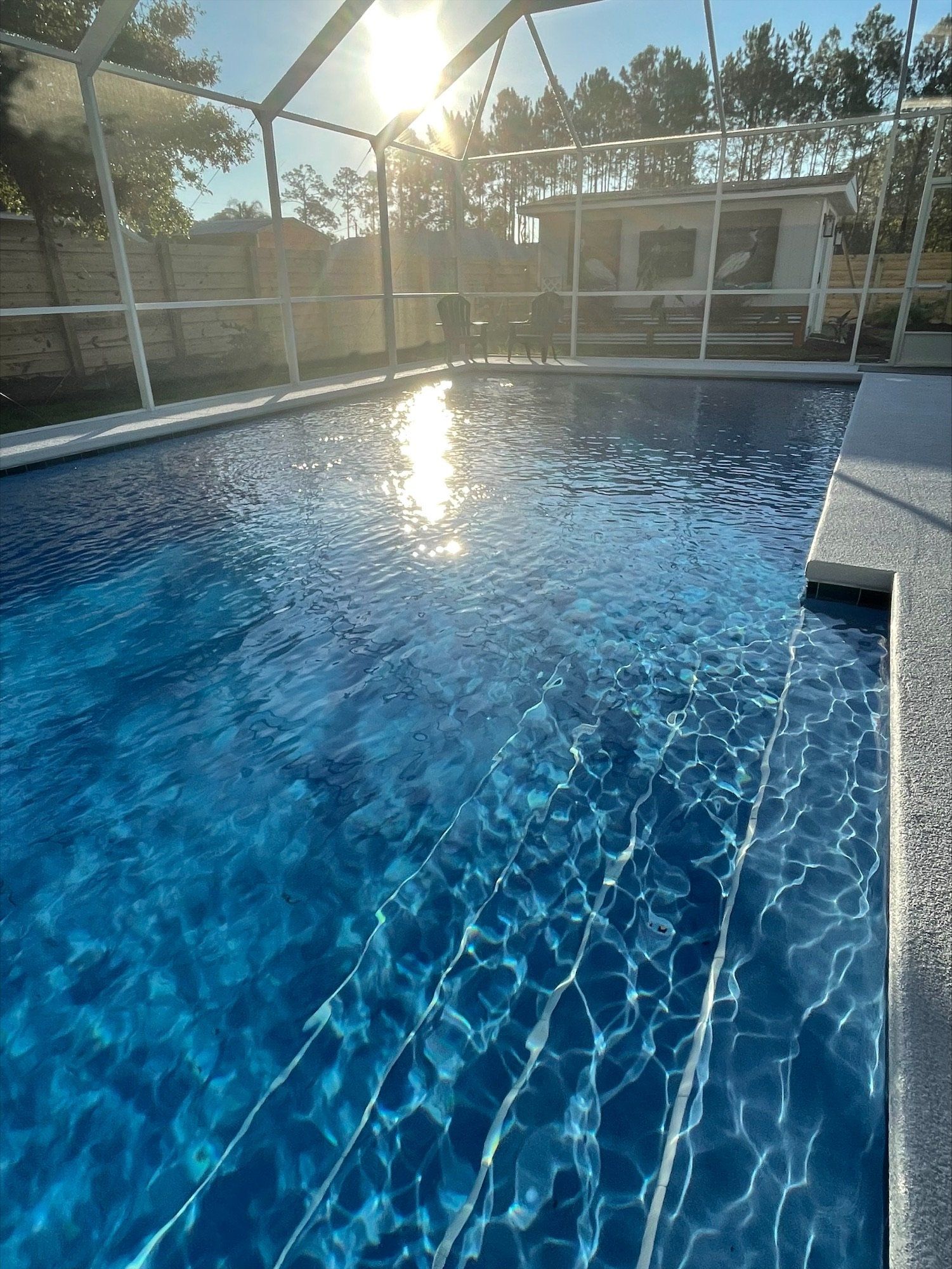 Covered pool at daytime