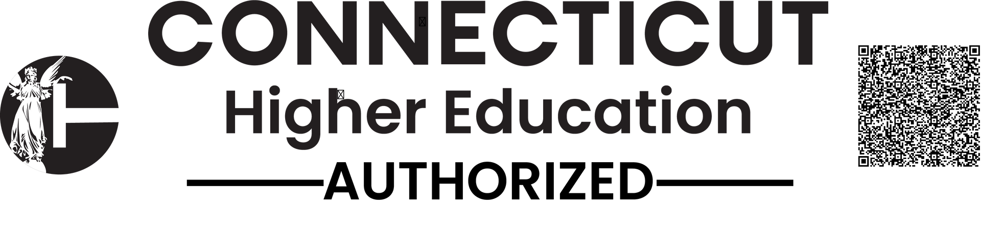 Connecticut Higher Education Authority logo with stylized black text and circular emblem