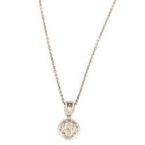 White gold necklace with diamond pendant.