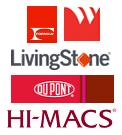 Formica, Wilsonar, LivingStone, Dupont and HiMacs