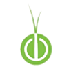 Green logo: circle with internal "D" and two upward green blades.