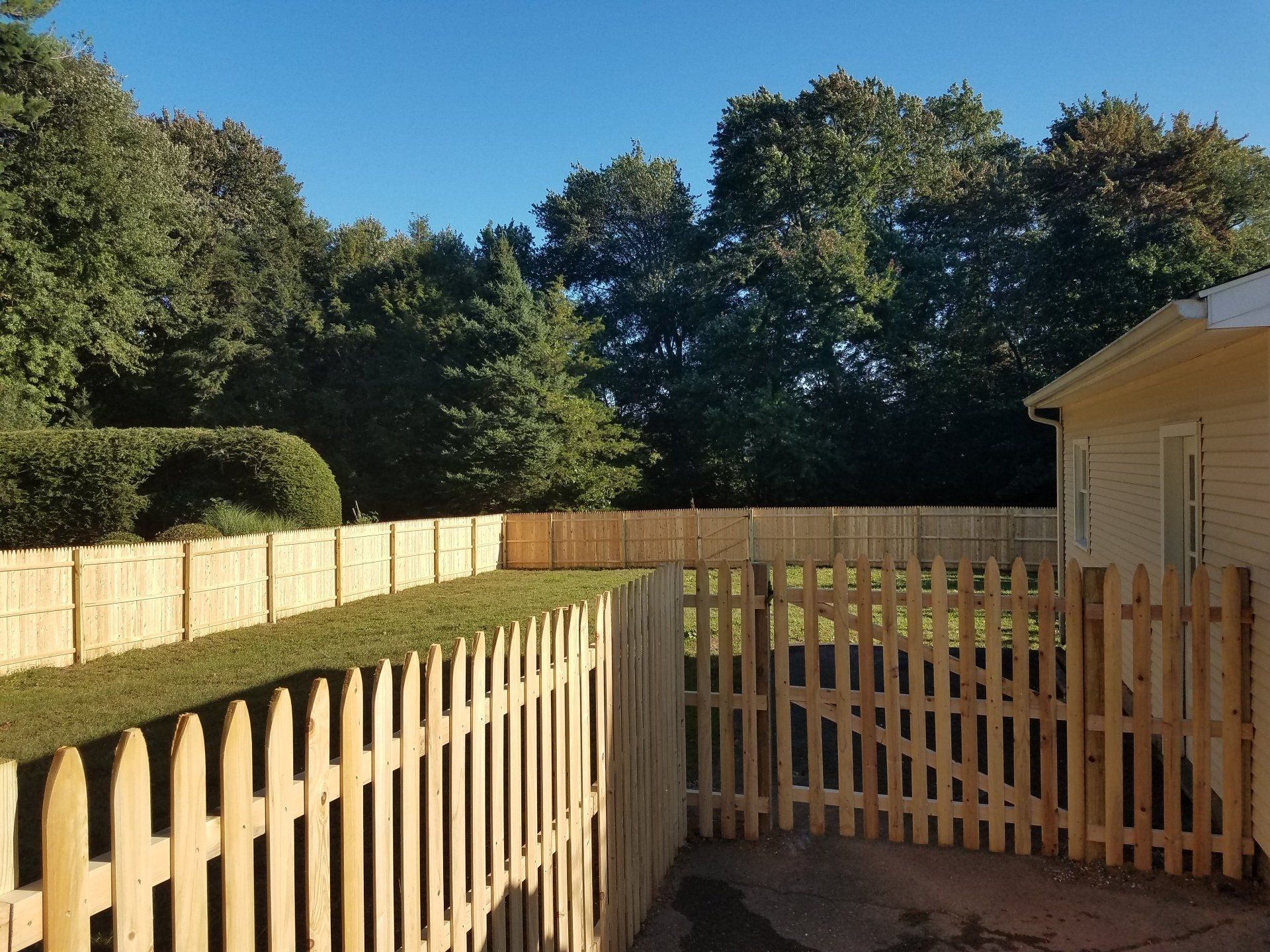 Wood fencing