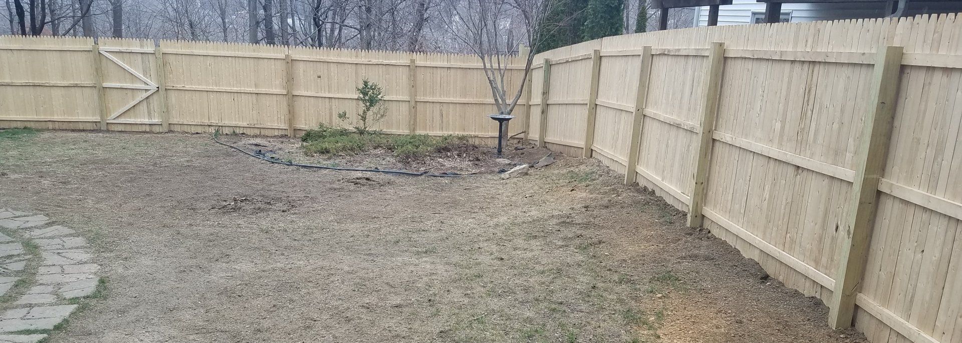 Wood fencing