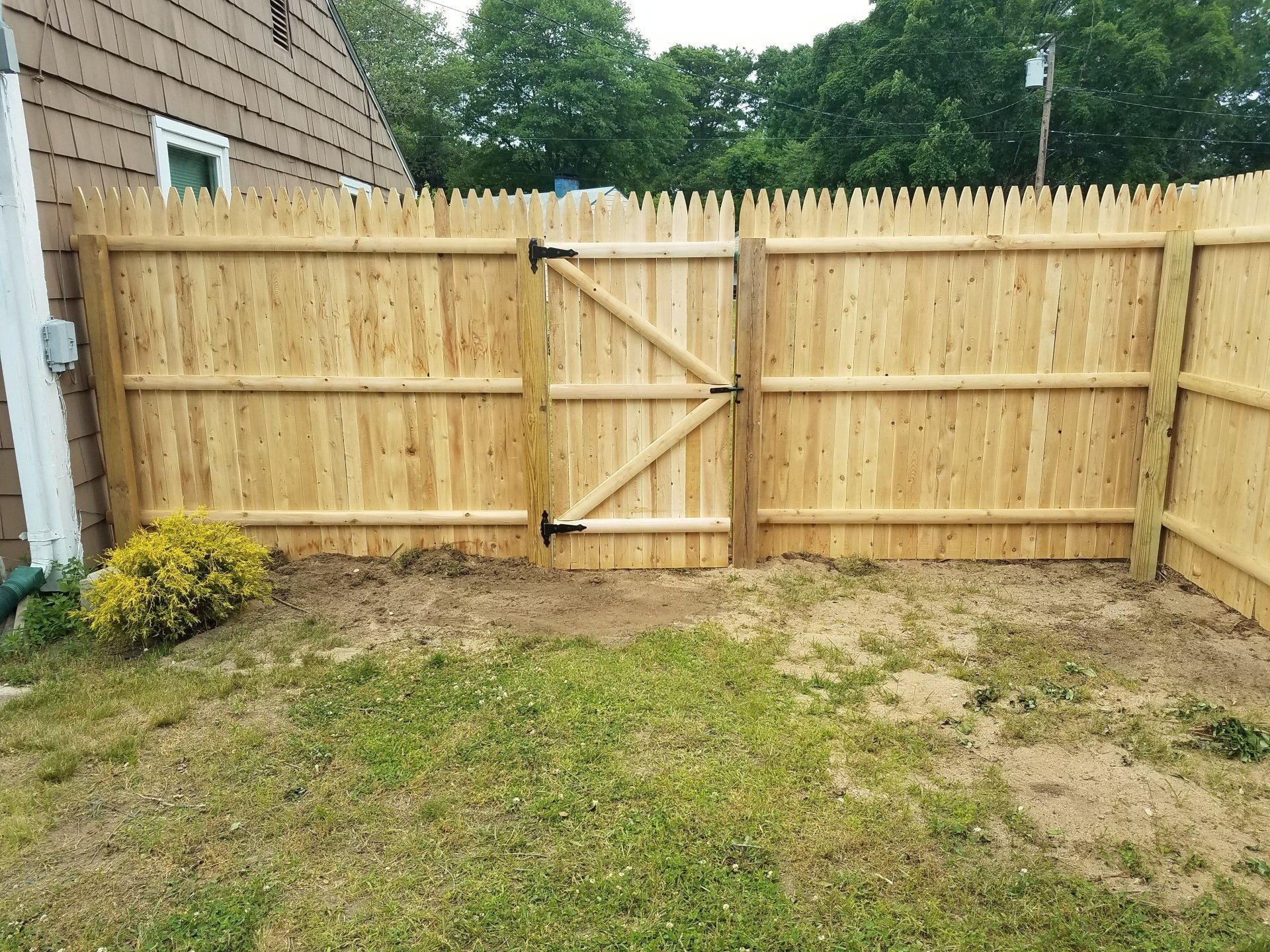 Wood fencing