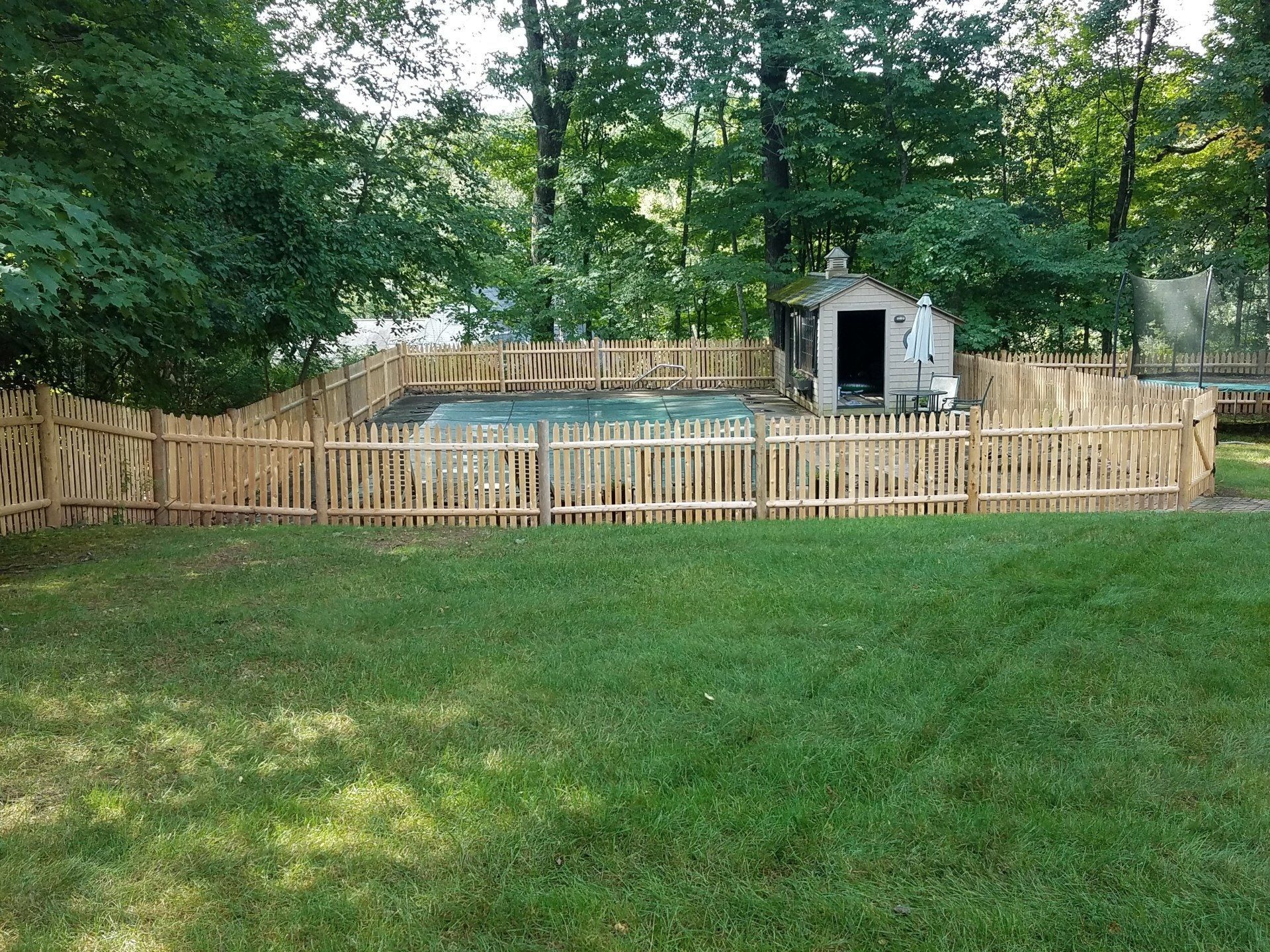 Wood fencing