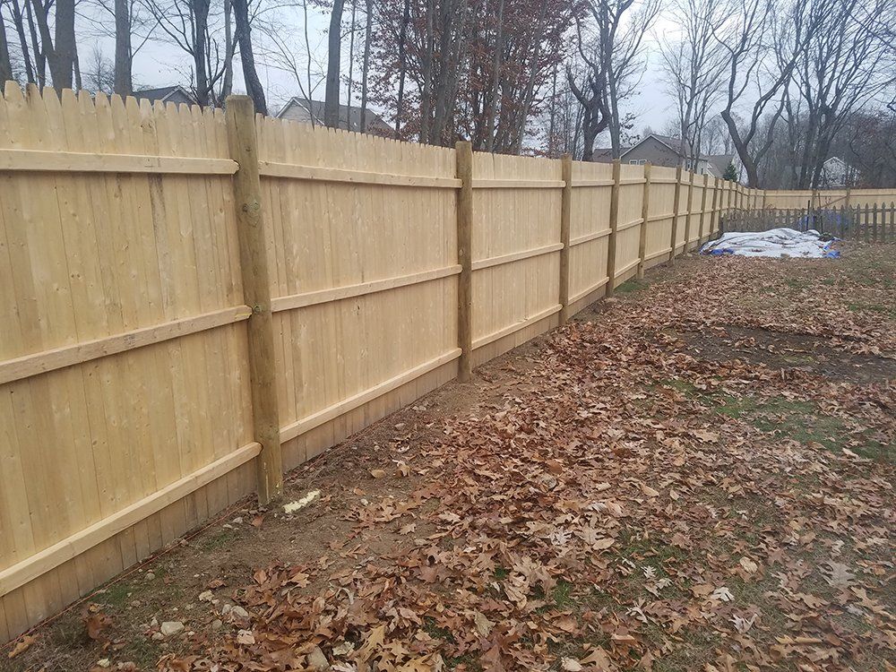 Wood fencing