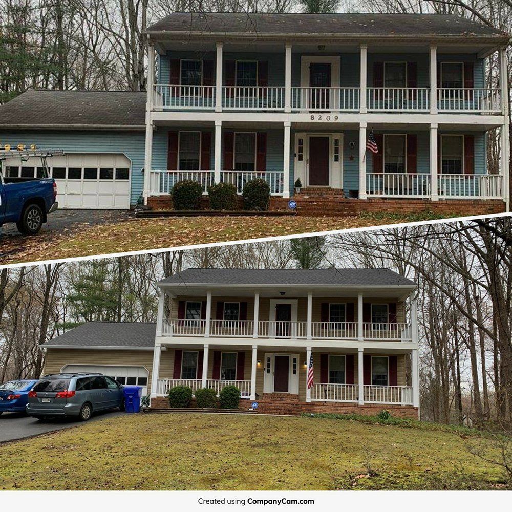 Before and after residential roofing