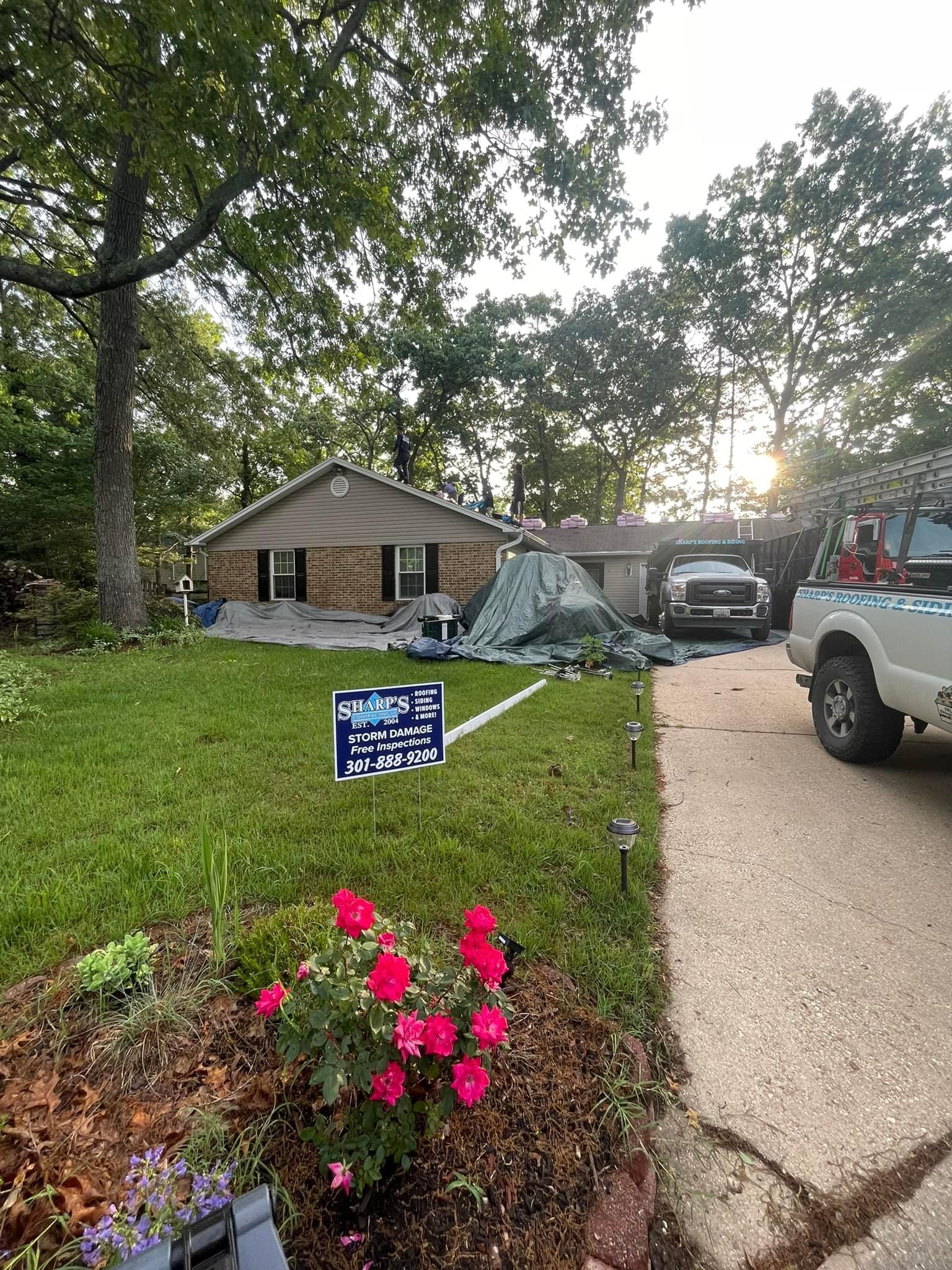 Residential roofing - house with garden
