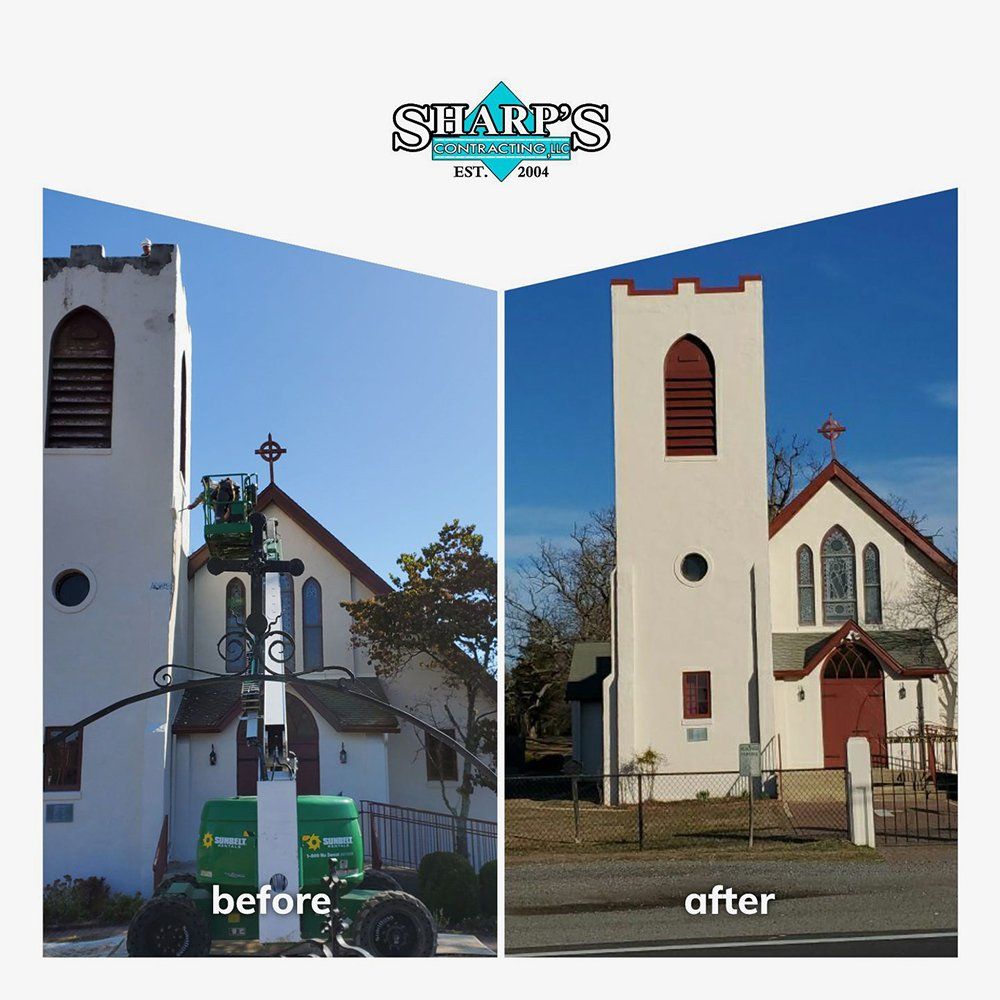 Before and after commercial work