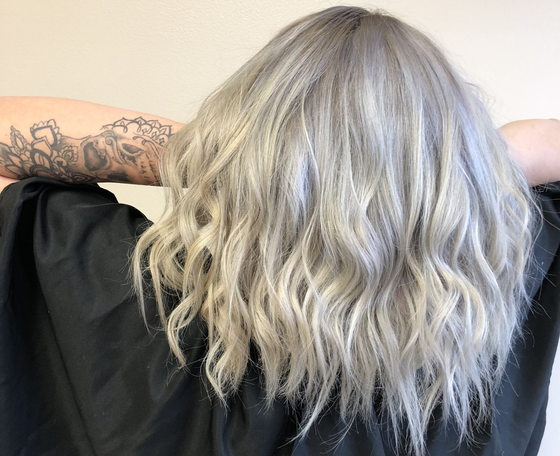 Silver hair coloring service