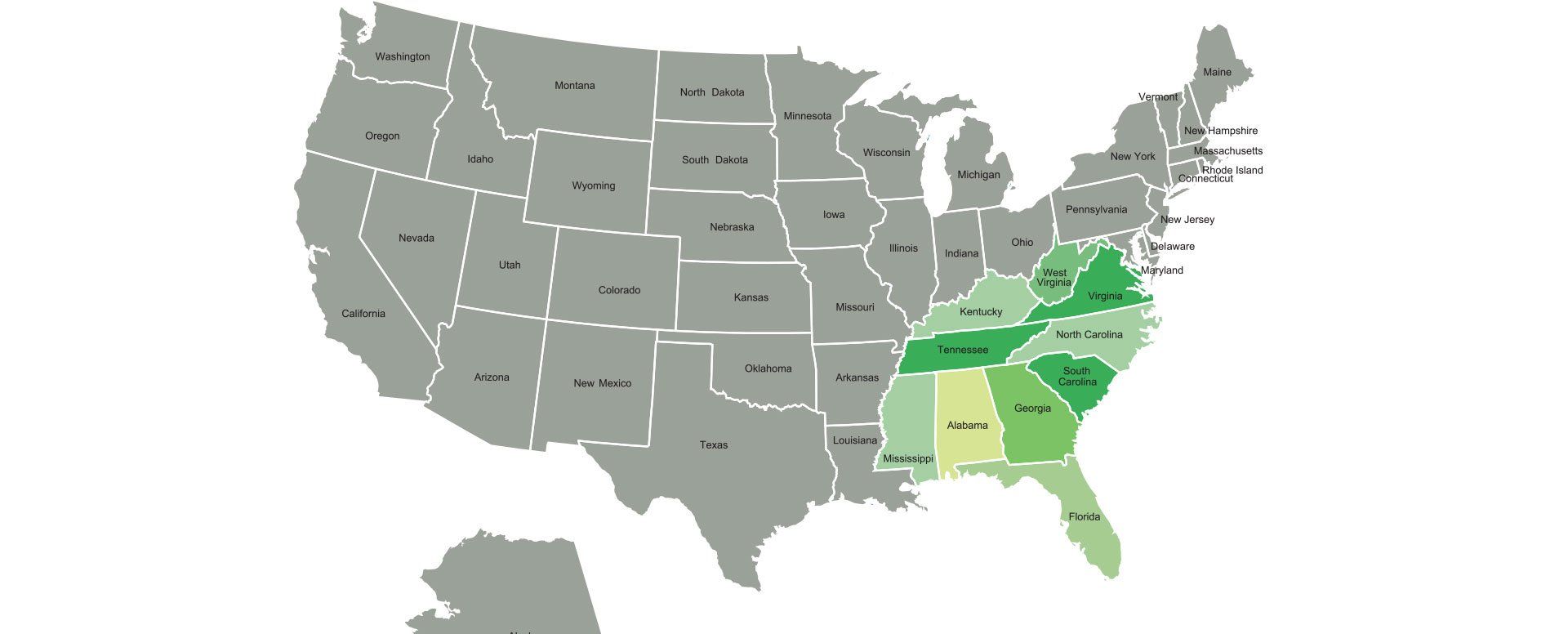 Advance Technology Systems, Inc. Service Area map