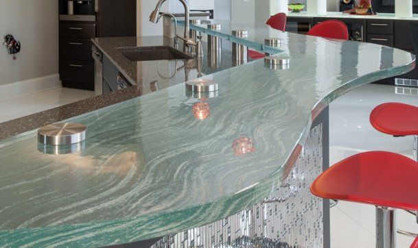 Glass countertop