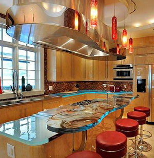 glass counter tops