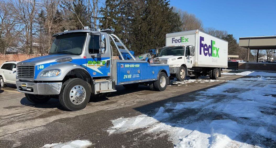 Towing FedEx van