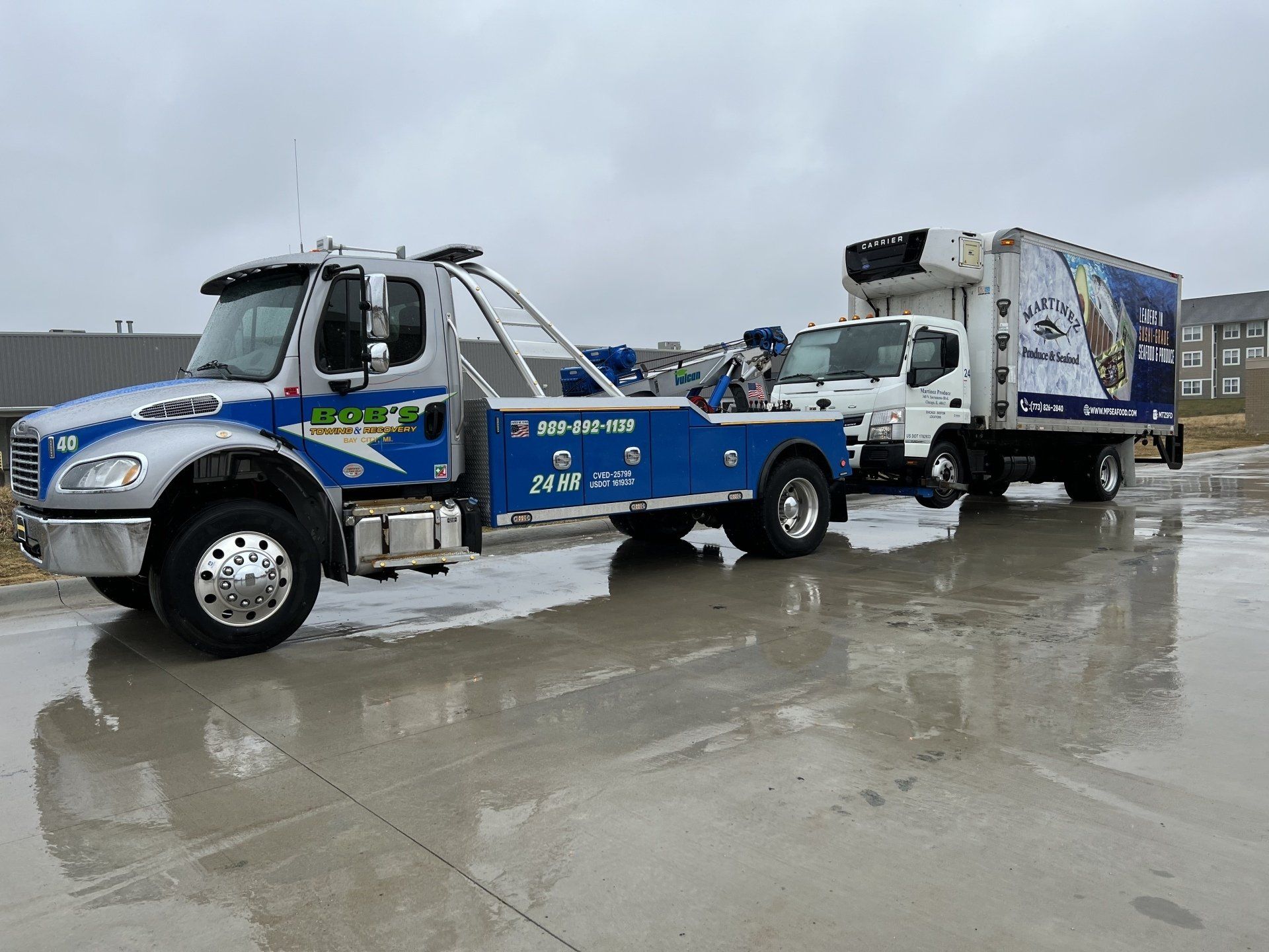 Commercial truck towing