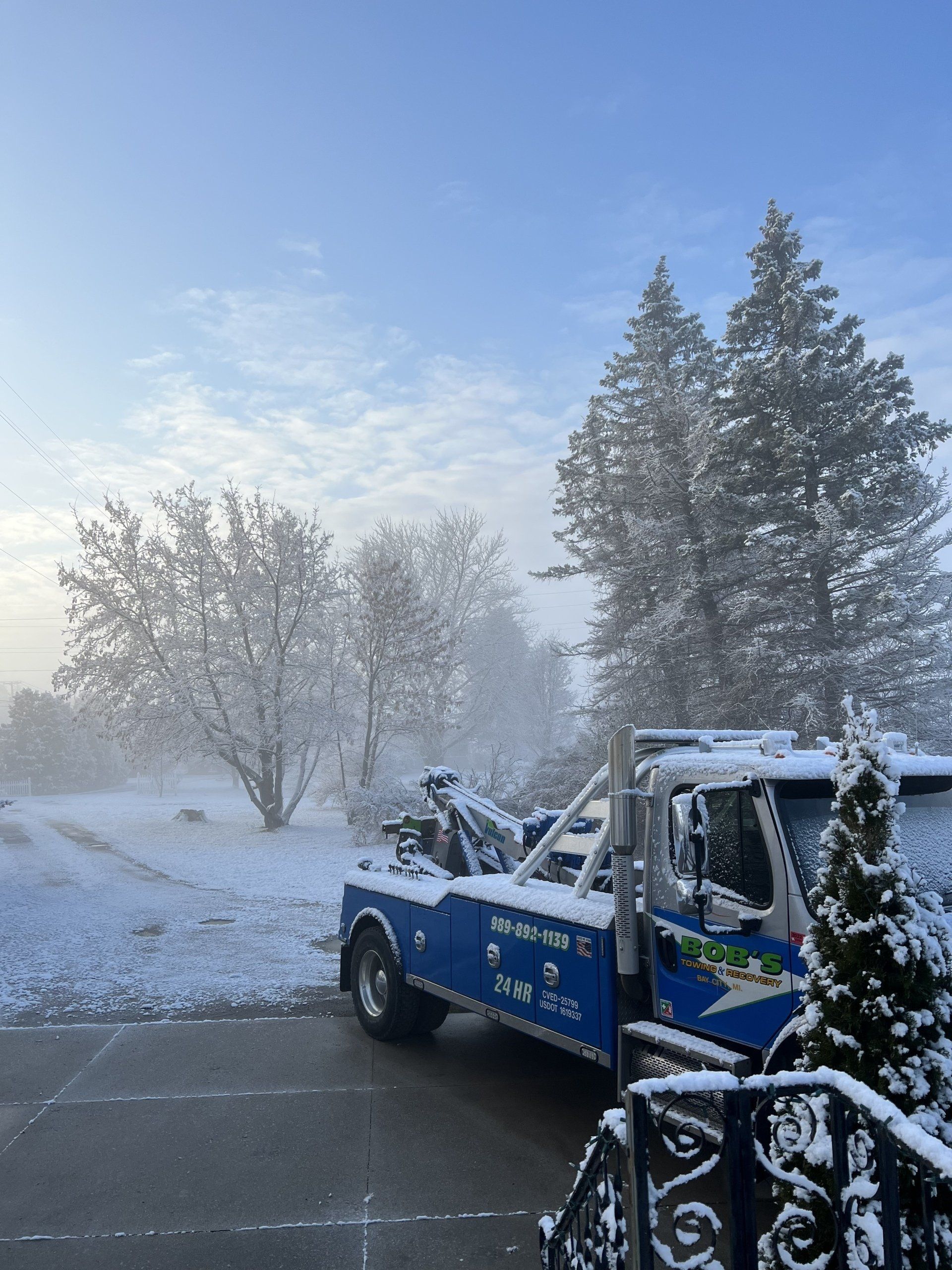 Towing service during winter