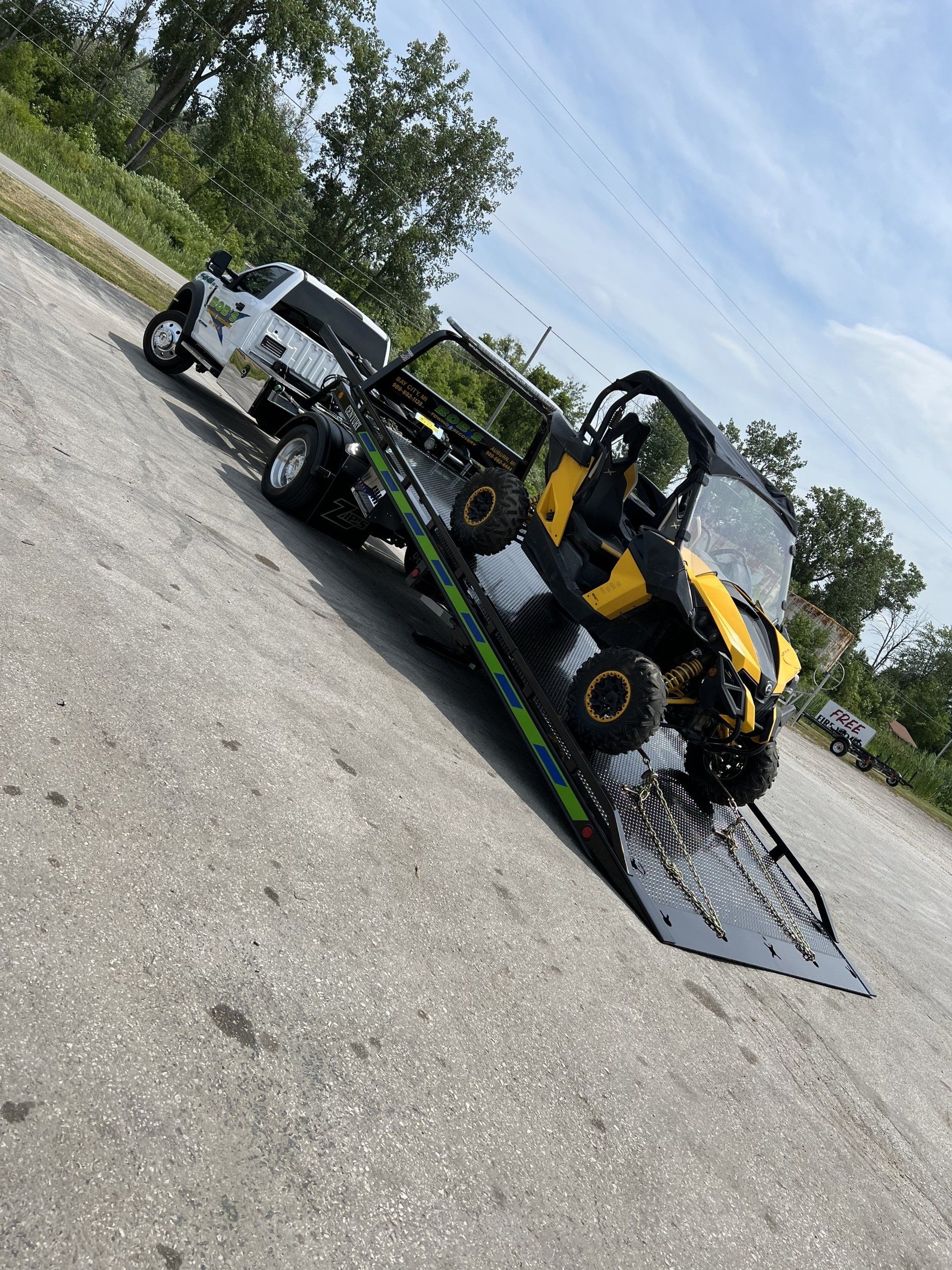 Heavy equipment towing