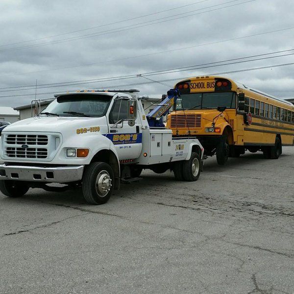 School bus towing